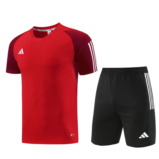 Adidas Short + T-shirt Black&Red/Maroon