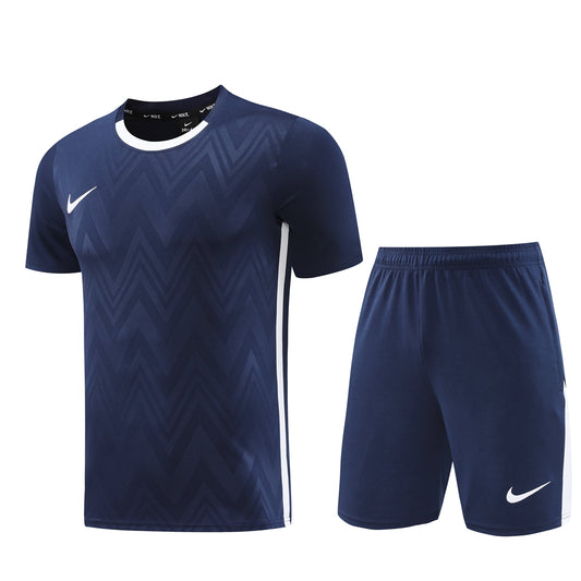 Nike Short + T-shirt Navy Blue & White