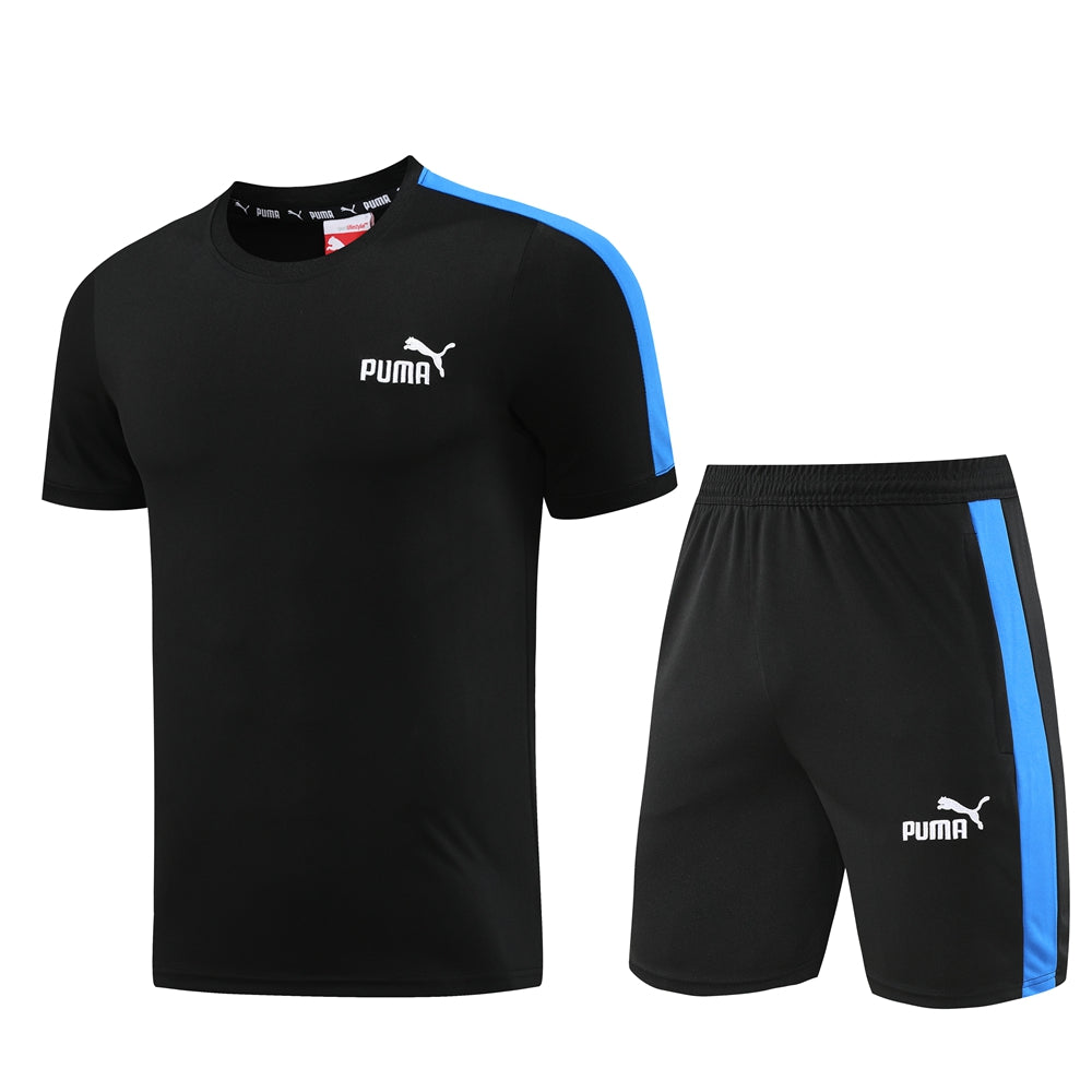 Puma Short + T-shirt Black & Blue