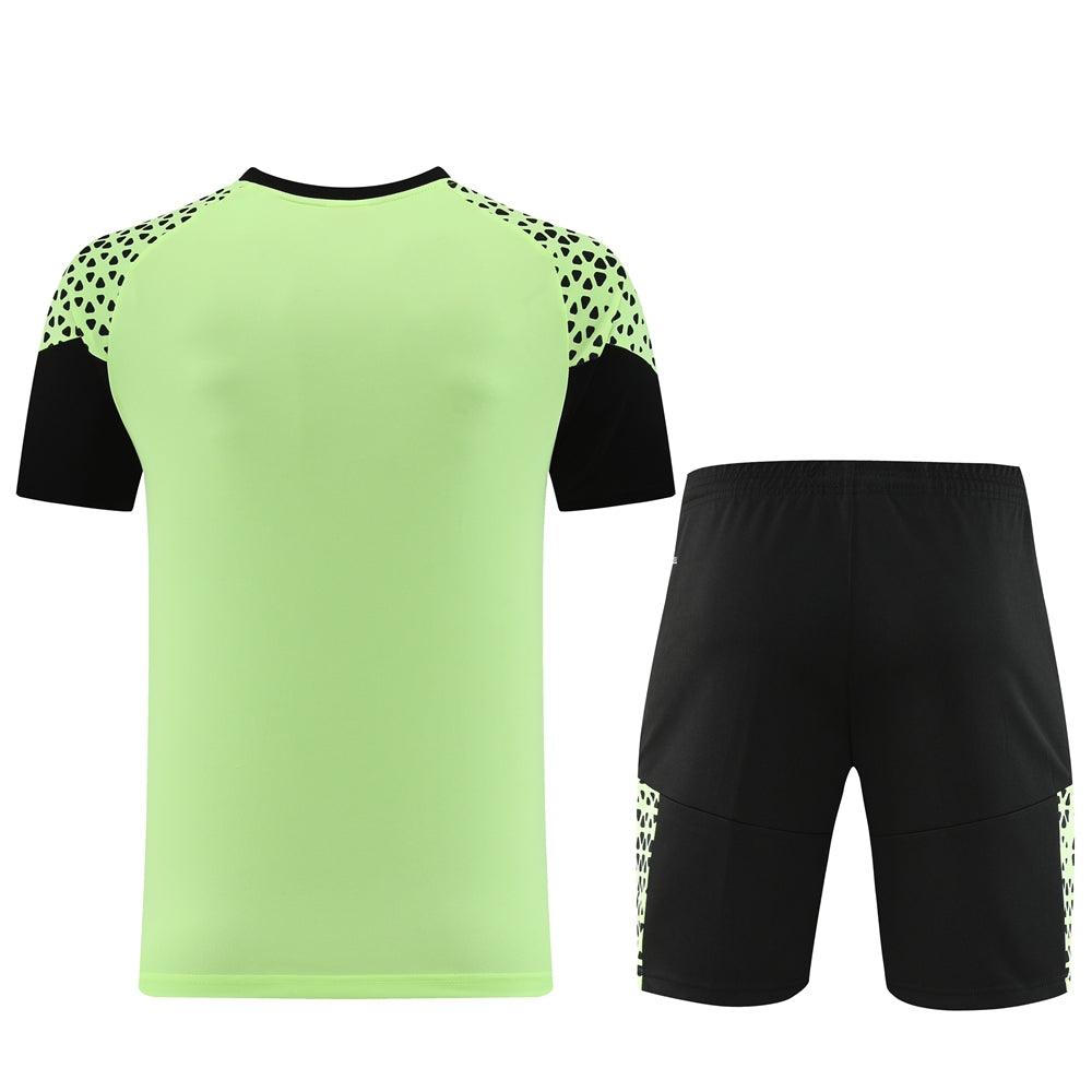 Puma Short + T-shirt Black & Lime Green