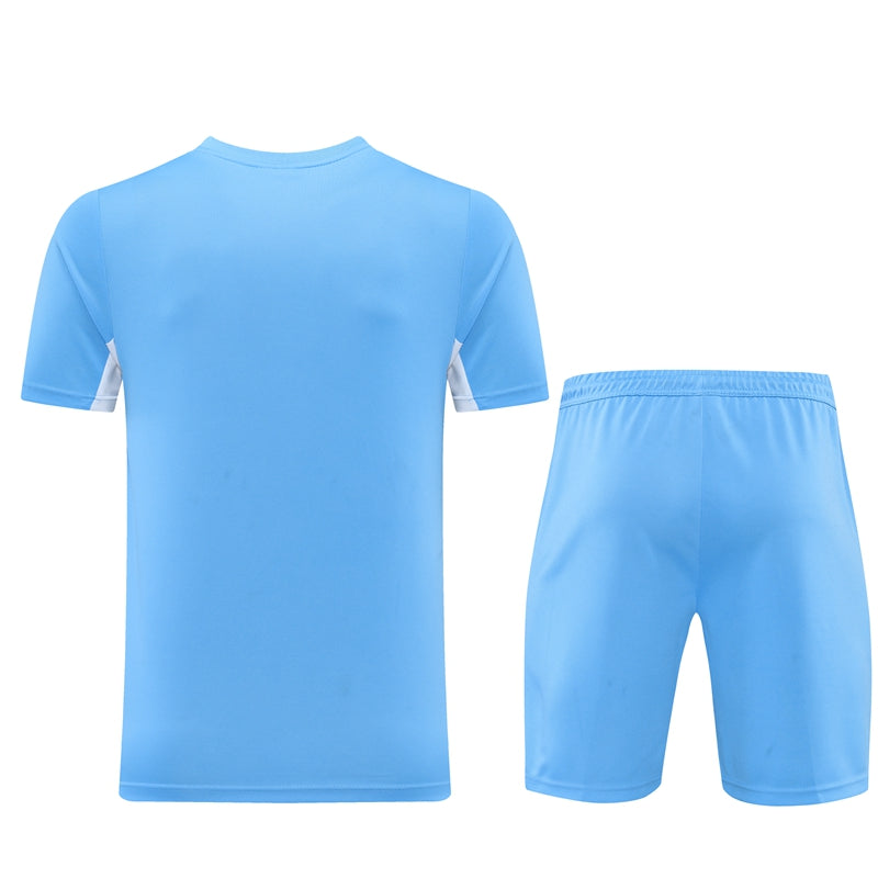 Nike Short + T-shirt White & Light Blue /White