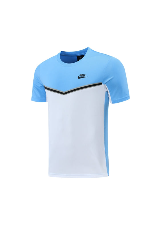 Nike Short + T-shirt White & Light Blue /White