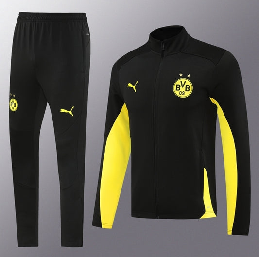 Dortmund Tracksuit Black/Yellow Stripe