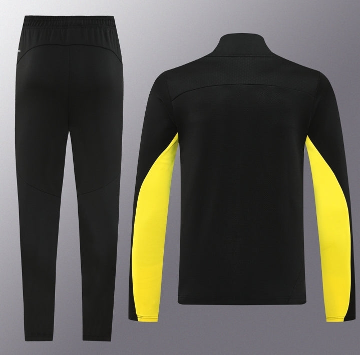 Dortmund Tracksuit Black/Yellow Stripe