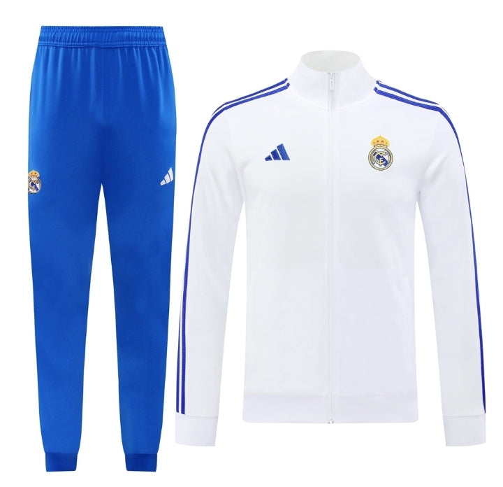 Real Madrid Tracksuit White/Blue