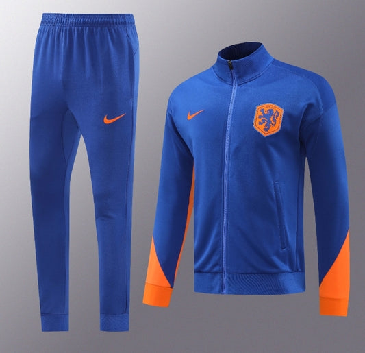 Netherlands Tracksuit Blue/Orange Stripes