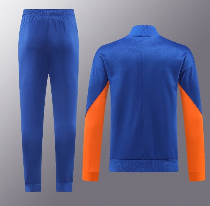 Netherlands Tracksuit Blue/Orange Stripes