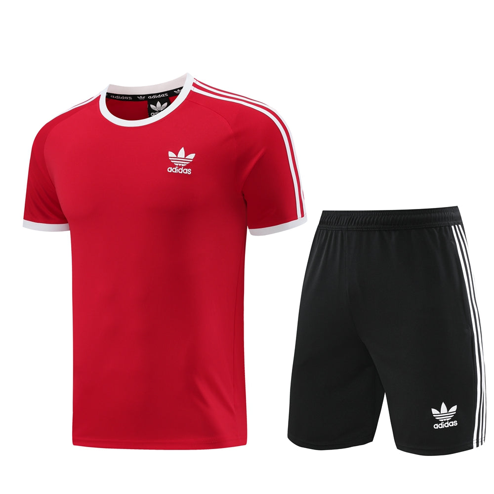 Adidas Short + T-shirt Black&Red