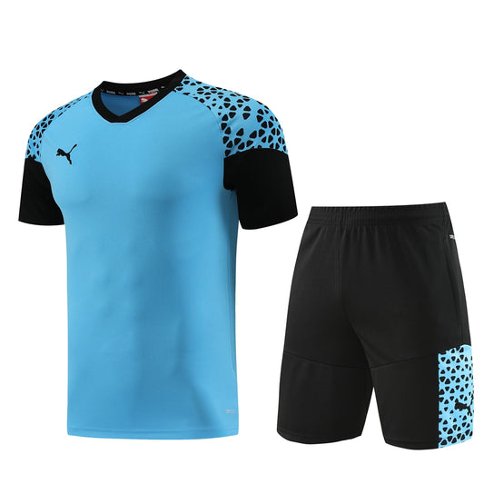 Puma Short + T-shirt Black &Light Blue